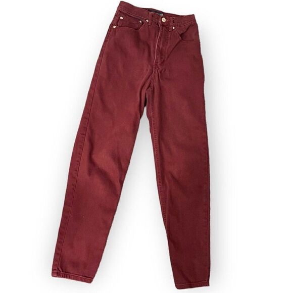 Route 66  Burgundy Red Denim Jeans Vintage Classic READ DESCRIPTION Size 3/4 - Picture 6 of 9